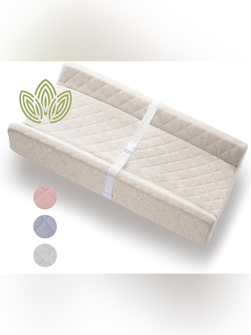 Modera Natural OrganicCotton Changing Pad with Cover with Safety Strap